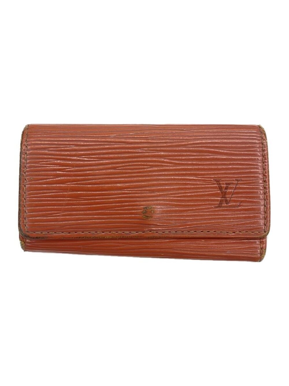 LOUIS VUITTON Key Case Wallet Leather Brown